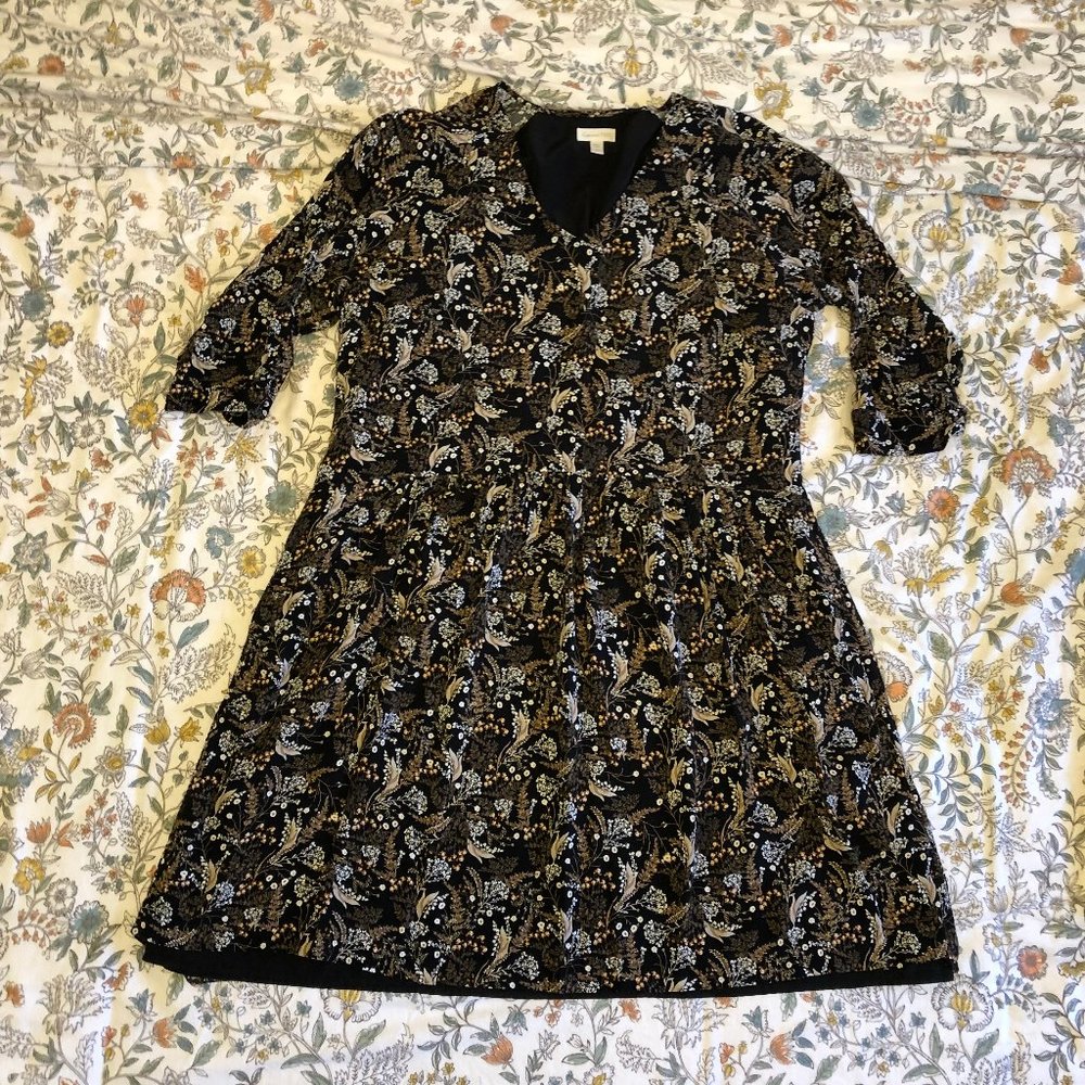 Garnet Hill Bohemian Pocket-Detail Dress